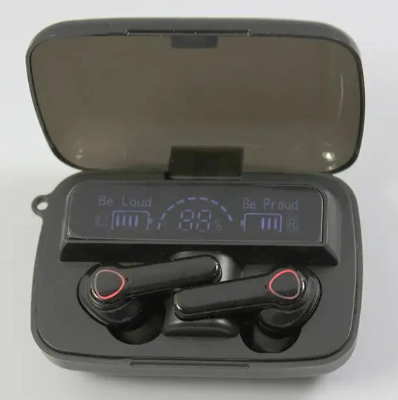 Bluetooth Headset - M19 TWS - Noise Cancelling - Waterproof - Works on All Phones - In Ear - Black
