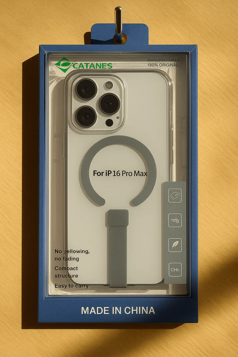 Magnetic Ring Kickstand Case for Iphone – Frosted Protective Back with Grip Holder