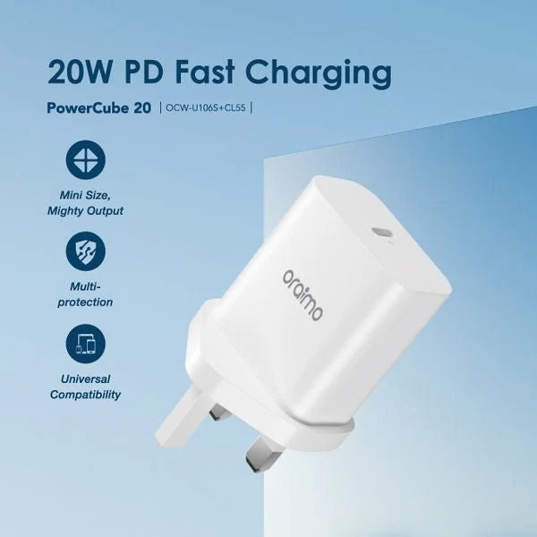 Oraimo Power Cube 20 20W Wall Charger Kit