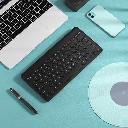 BOW USB 2.4G+Bluetooth Keyboard for iPad Phone Tablet Card Slot Rechargeable Wireless Keyboard