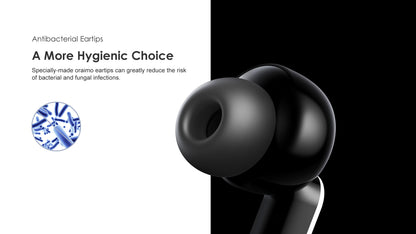 Oraimo FreePods 4 True Wireless Earphones with ANC, Dynamic 10mm Driver with High Bass, Bluetooth V5.2, Up to 7 Hours Playback, 10M Wireless Range, Type-C Charging, Black-White