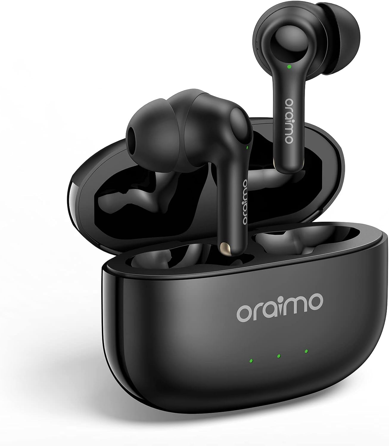 Oraimo FreePods 3C True Wireless Earbuds Bluetooth Earphone with 4-Mic Call Noise Cancelling,36H Playtime Bluetooth Headphones in-Ear Earbuds with Stereo Bass,Waterproof for Sport (Black)