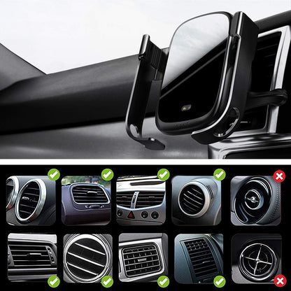 Baseus Wireless Car Charger Mount, Automatic Clamping Gravity Sensor Car Phone Mount
