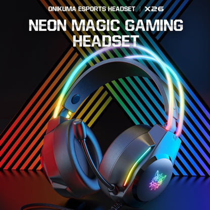ONIKUMA X26 Cat Ear RGB Wired Gaming Headset