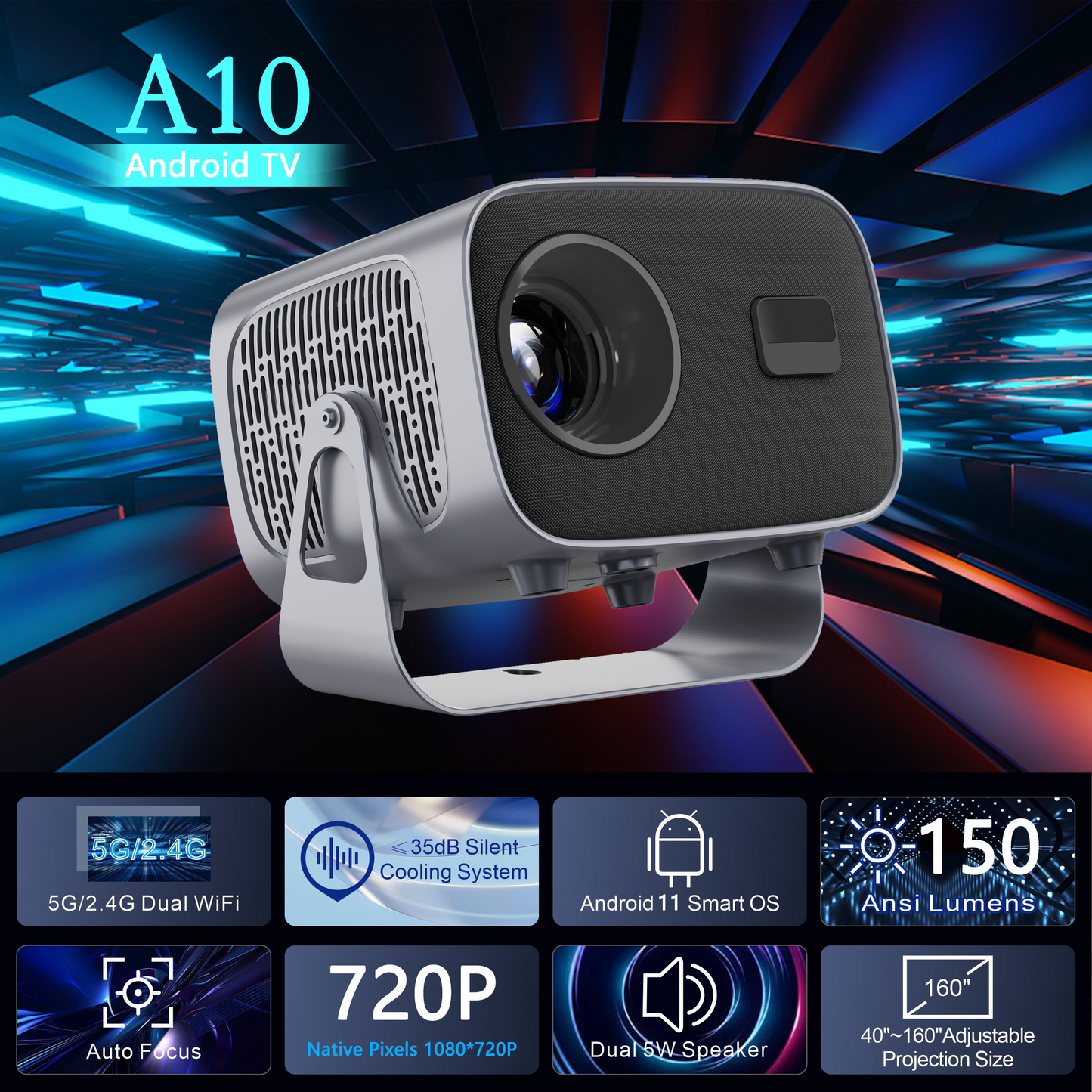 Vevshao A10 Smart Android Projector