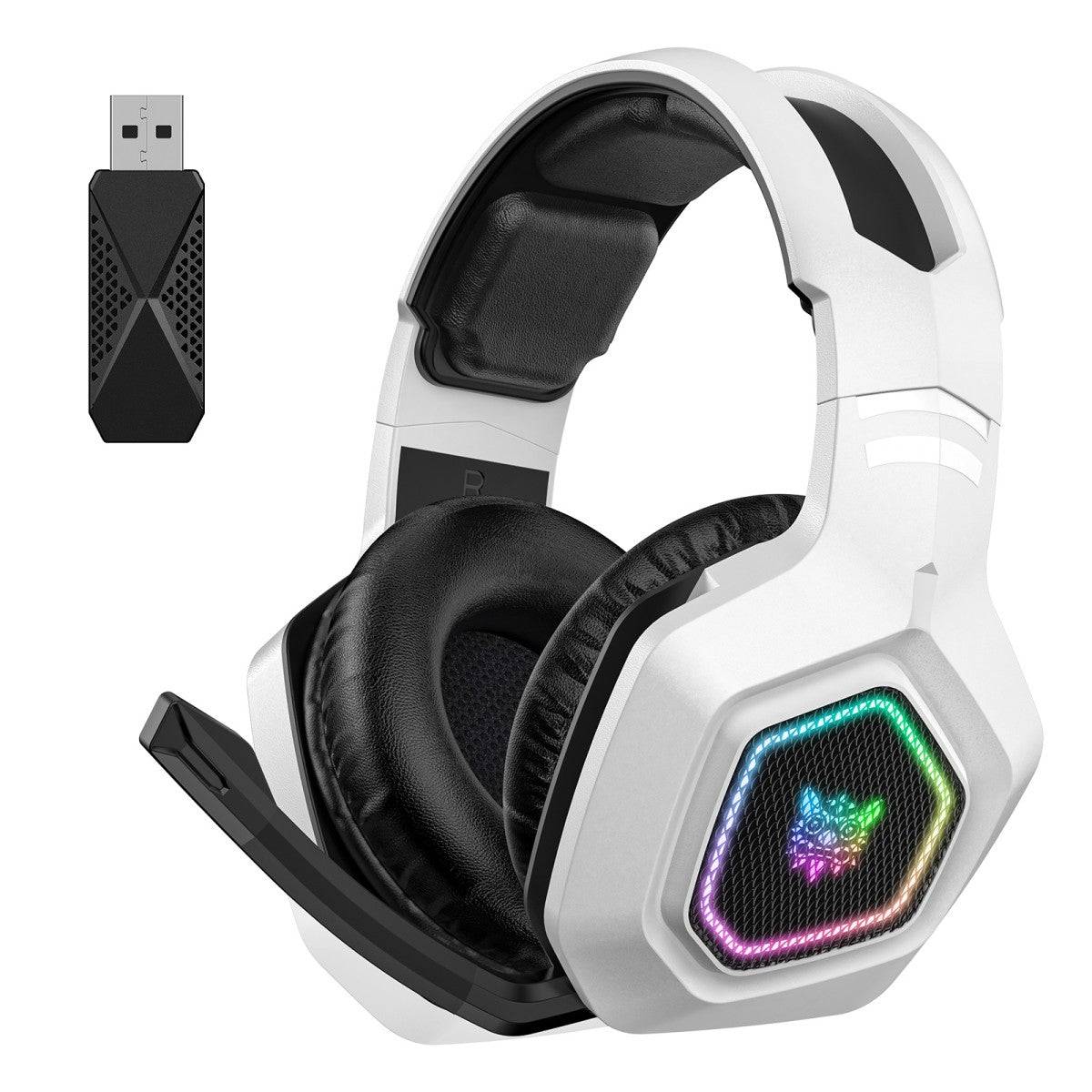 ONIKUMA B100 2.4G Wireless/Bluetooth-compatible 5.3/Wired Over-Ear Headset RGB Light E-Sports Gaming Headphone