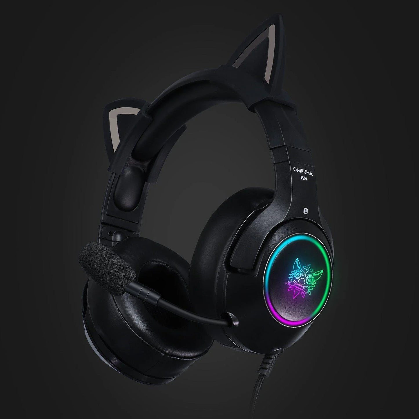 ONIKUMA K9 RGB Stereo Gaming Headset for PS4, Xbox, PC and Switch -Black