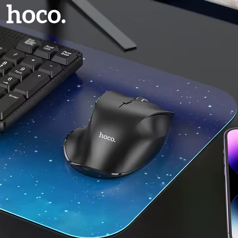 HOCO GM24 Mystic 6D Dual-Mode Wireless Mouse 2.4G + Bluetooth 5.2 1600 DPI 6 Programmable Buttons