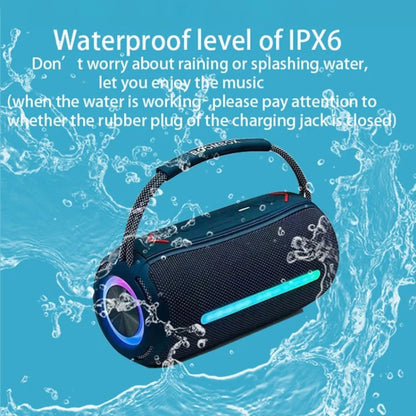 T&G X360 20W RGB Colorful Bluetooth Speaker Portable Outdoor 3D Stereo Speaker(Black)