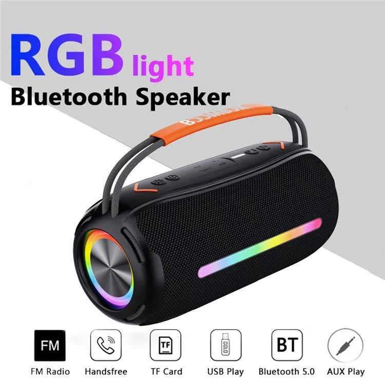 T&G X360 20W RGB Colorful Bluetooth Speaker Portable Outdoor 3D Stereo Speaker(Black)