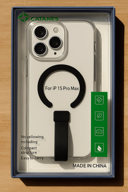 Magnetic Ring Kickstand Case for Iphone – Frosted Protective Back with Grip Holder