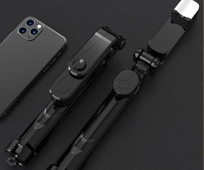 XT02 70cm Stretchable Integrated Multi-function Selfie Stick Tripod Light Smartphone Support Mobile Phone Stand 360 Degree - Selfie Stick