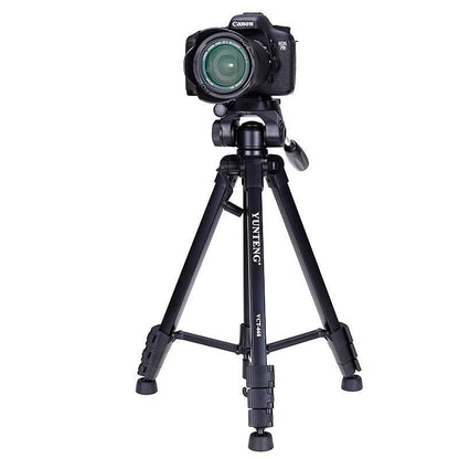 YUNTENG VCT-668 Portable Professional Tripod Live Vlog Video Recording for Camera Phone Selfie LED Light Ring Light Bracket