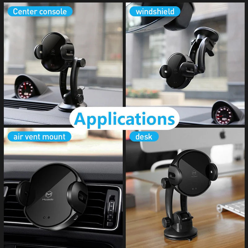 Mcdodo Infrared Wireless Car Charger Mount 10 w - Black