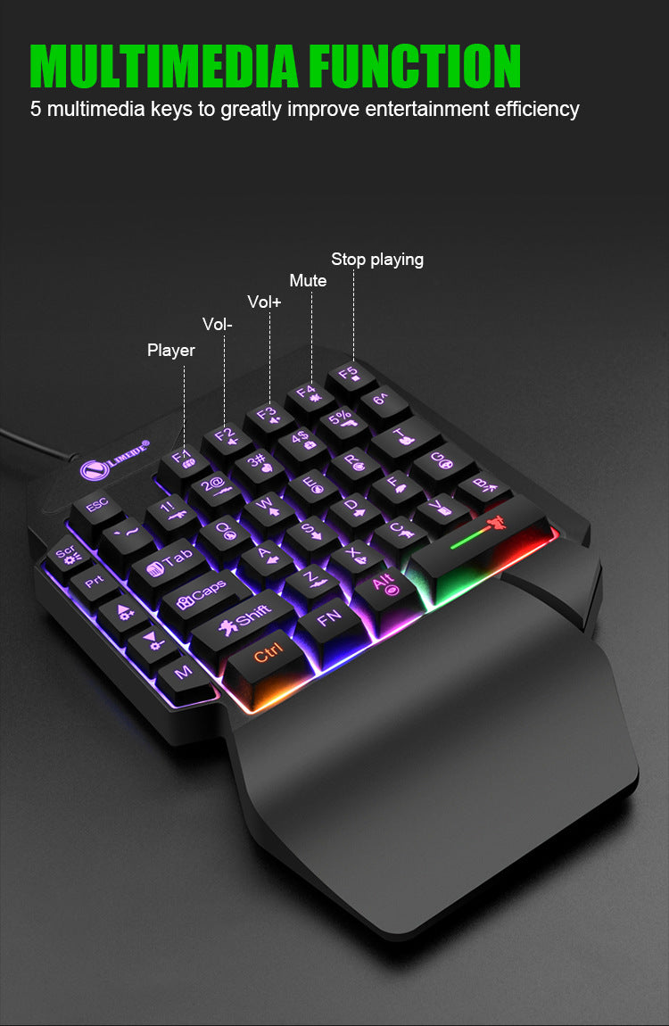 Limeide Single Handed LED Keybaord