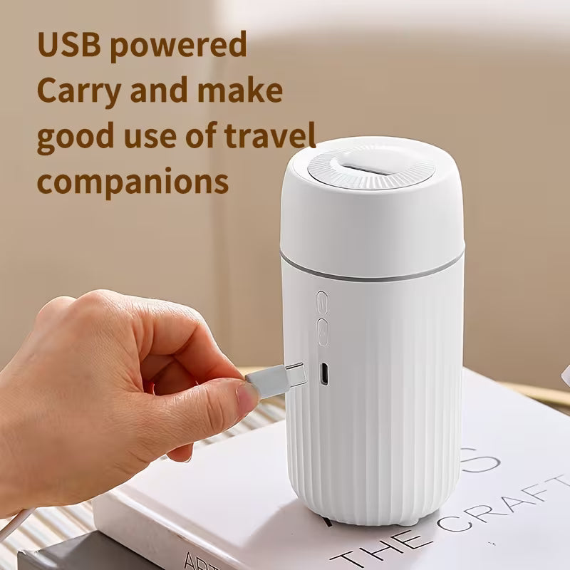 Portable Colorful Mist Car Aromatherapy Diffuser & Humidifier - 100ml, USB Powered, Quiet Operation with Auto Shut-Off for Desk, Office, and Travel