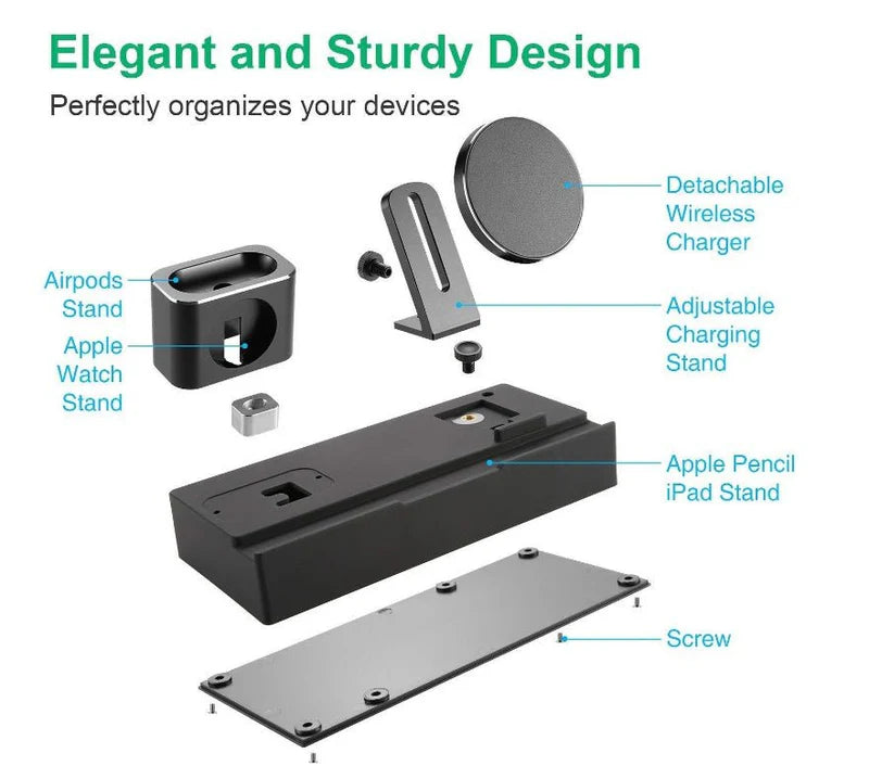 6 in One Wireless Charging Station for Iphone