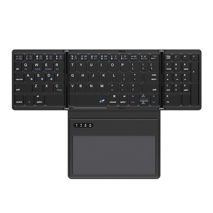 B055 Business Leather Large Touch Version Bluetooth Folding Keyboard