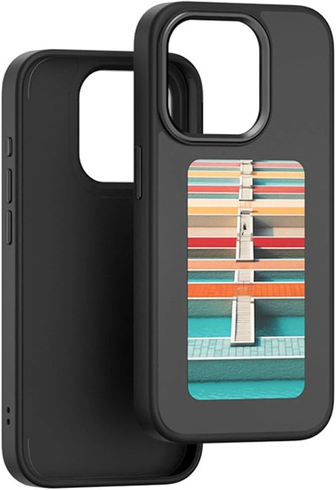 DIY E-Ink Phone Case for iPhone 14 Pro Max APP Operation Smart Photo Rear Projection Customiza Phone Case Instantly Display Photos On The Ink Screen Back Cover Personalize Your Phone case
