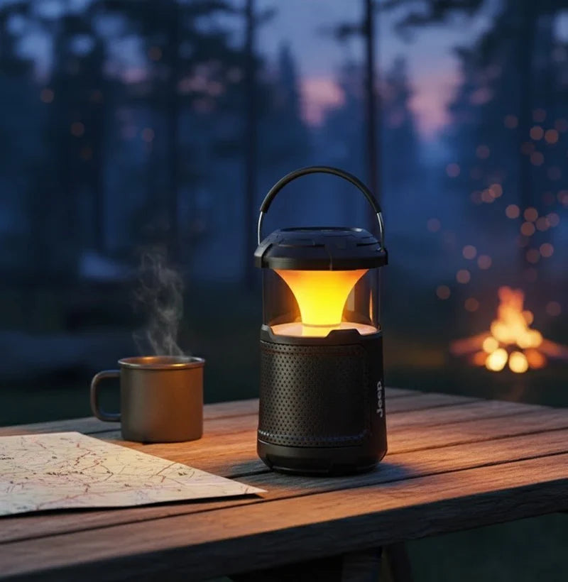 JEEP Outdoor Sports IPX5 Waterproof Camping Light Wireless Bluetooth Speaker SC001