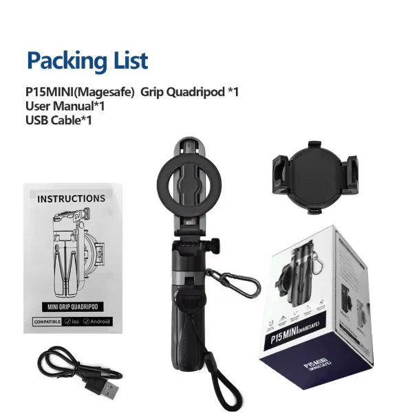 P15 Mini Magsafe Phone Tripod & Selfie Stick