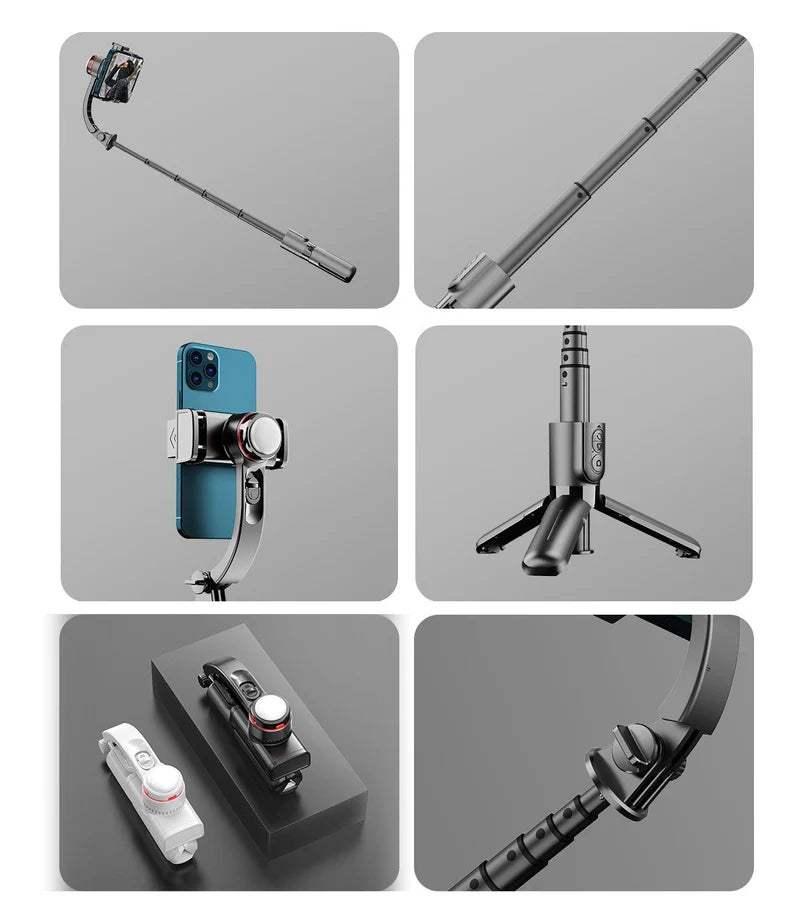 TOKQI L18 Gimbal Stabilizer Selfie Stick Tripod with Light