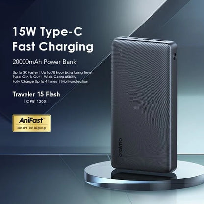 Oraimo Traveler 15 Flash 20000mAh 15W Type-C Power Bank (OPB-1200)