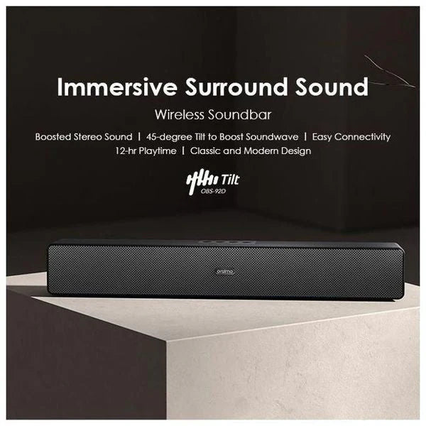 Oraimo OBS-92D Tilt Portable Surround Sound Wireless Soundbar-Black