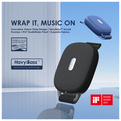 Oraimo Wrap Heavy Bass Strap Design Portable Wireless Speaker OBS-40S, Bluetooth, FM, SC Card, AUX
