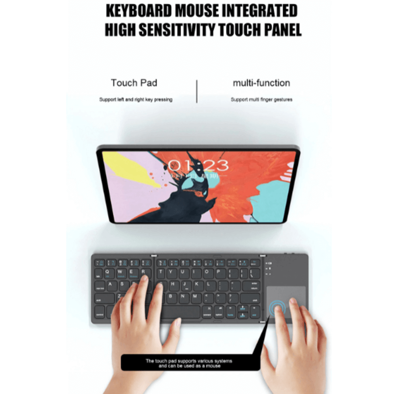 BT 033 Wireless Mini Folding Keyboard Touchpad
